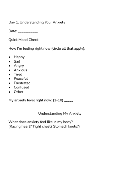 Ease my Anxiety Journal Pink A5 digital