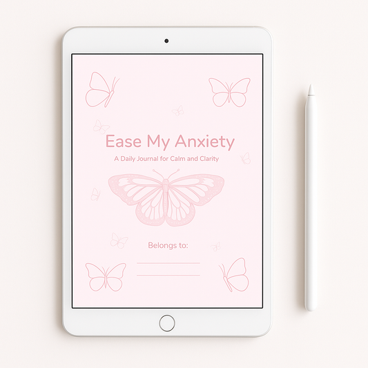 30- day guided anxiety journal digital version -pink cover