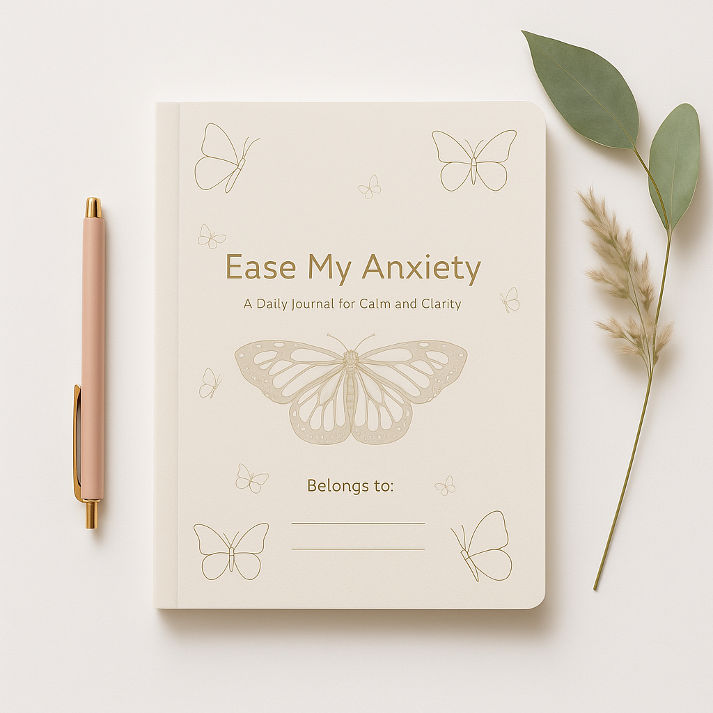 30- day guided anxiety journal printable version beige cover