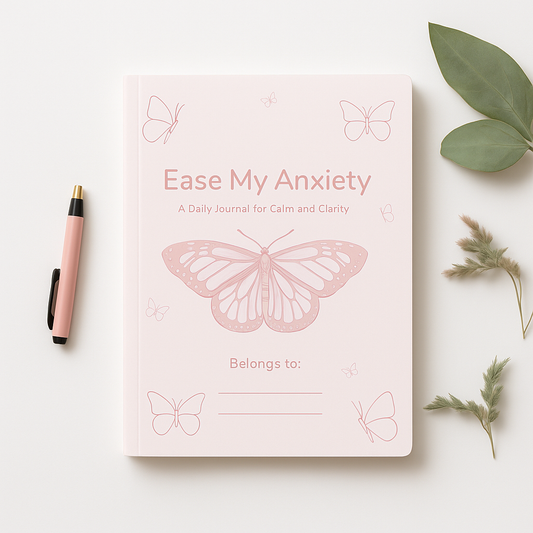30- day guided anxiety journal printable version pink cover