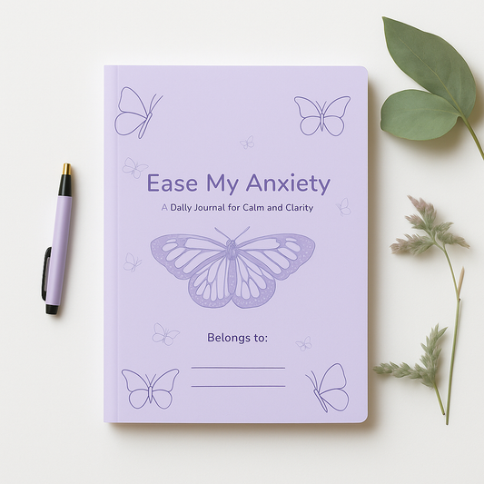 30- day guided anxiety journal printable version purple cover