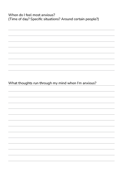 Ease my Anxiety Journal Beige A5 Printable + Digital