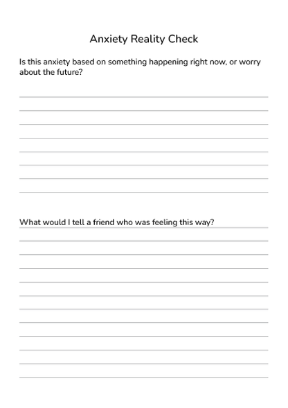 Ease my Anxiety Journal Beige A5 Printable + Digital