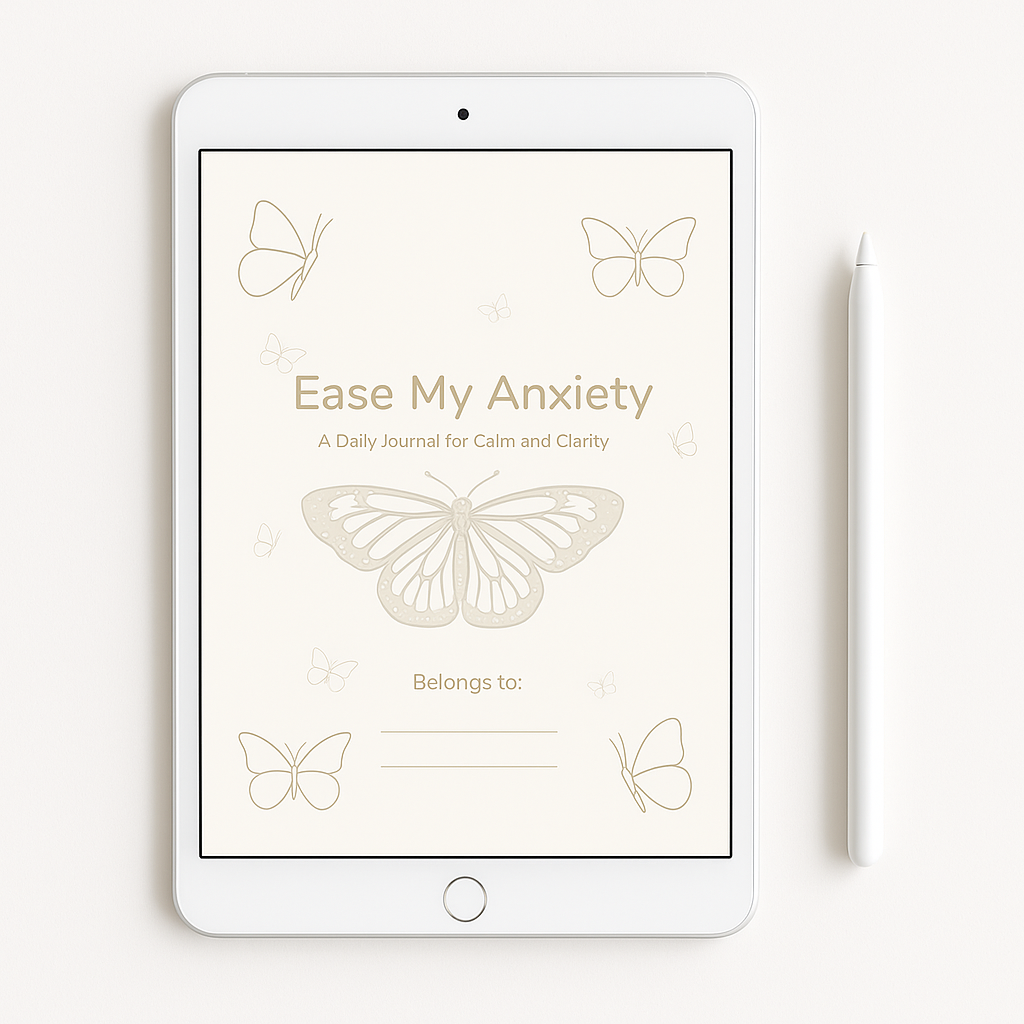 Ease my Anxiety Journal Beige A5 digital