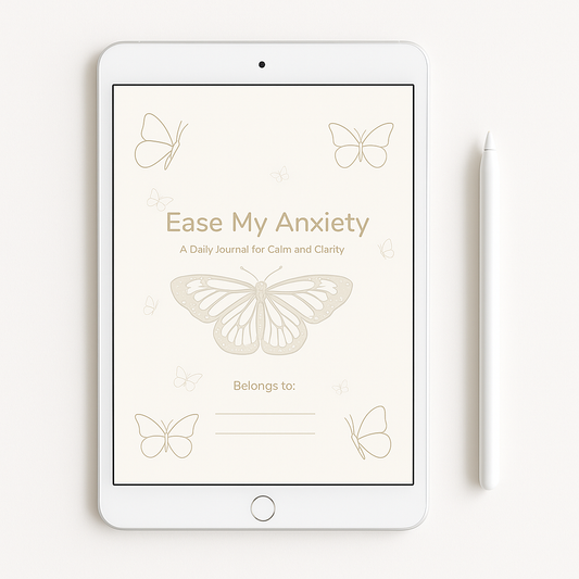 Ease my Anxiety Journal Beige A5 digital